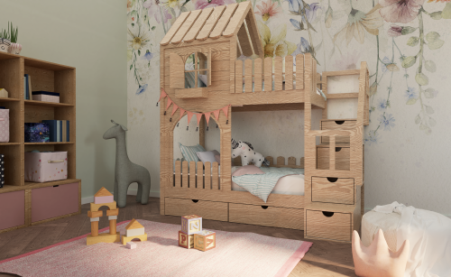 łóżko piętrowe domek ze schodami 1.png