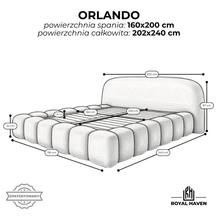 Wymiary ORLANDO 160x200.webp